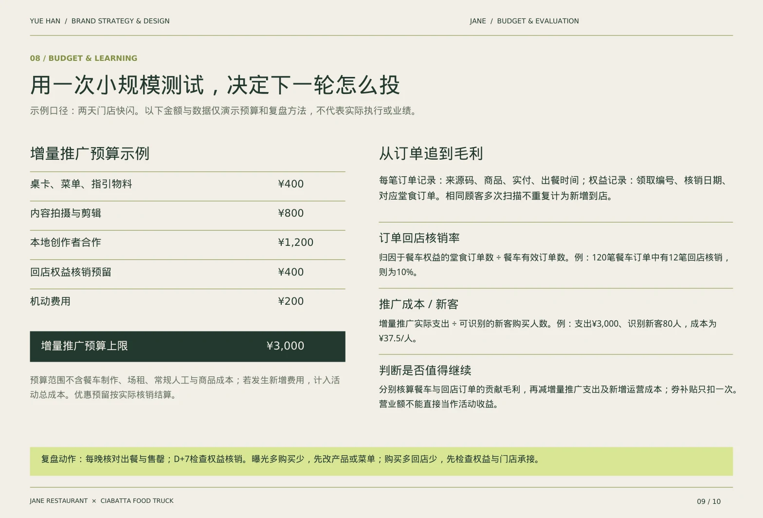 预算与评估方法